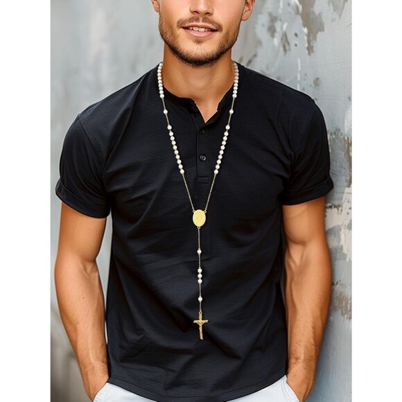 Personalized Rosary with Picture Custom Rosary Beads Catholic Necklace for Women - Picture 2 of 9